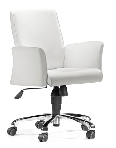 Metro Office Chair White by Zuo Modern | 204201