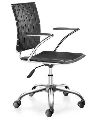 Criss Cross Office Chair Black by Zuo Modern | 205030