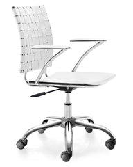 Criss Cross Office Chair White by Zuo Modern | 205031