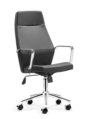 Holt High Back Office Chair Black PU by Zuo Modern | 205145