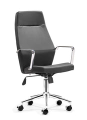 Holt High Back Office Chair Black PU by Zuo Modern | 205145
