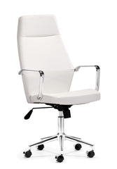 Holt High Back Office Chair White PU by Zuo Modern | 205146