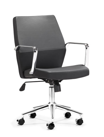 Holt Low Back Office Chair Black PU by Zuo Modern | 205151