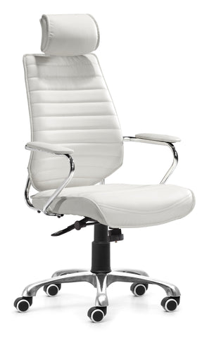 Enterprise High Back Office Chair White by Zuo Modern | 205161