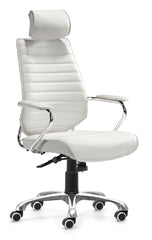 Enterprise High Back Office Chair White by Zuo Modern | 205161