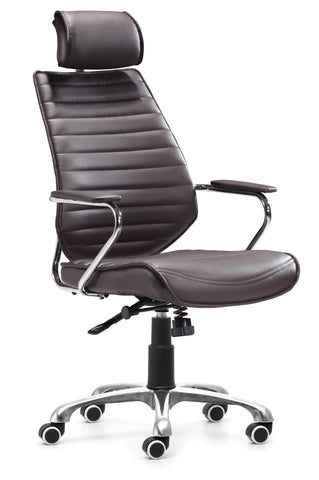 Enterprise High Back Office Chair Espresso by Zuo Modern | 205162