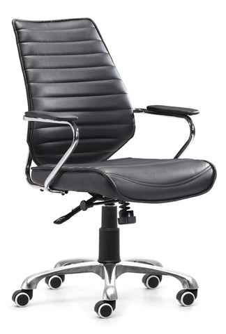Enterprise Low Back Office Chair Black by Zuo Modern | 205164