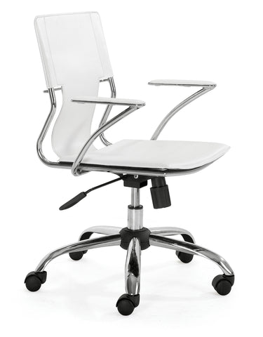 Trafico Office Chair White by Zuo Modern | 205182