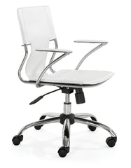 Trafico Office Chair White by Zuo Modern | 205182