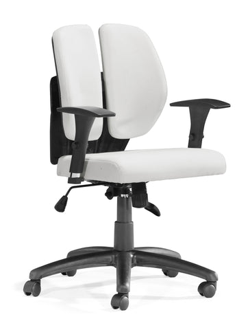 Aqua Office Chair White PU by Zuo Modern | 205337