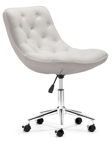 Bon Bon Office Chair White by Zuo Modern | 205361