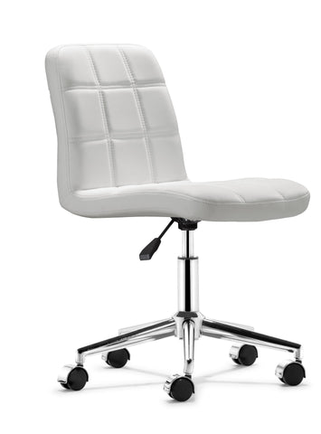 Agent Office Chair White by Zuo Modern | 205776