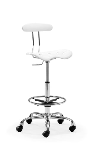 Farallon Drafters Chair White by Zuo Modern | 206011