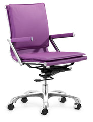 Lider Plus Office Chair Purple by Zuo Modern | 215217