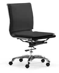 Lider Plus Armless Office Chair Black by Zuo Modern | 215218