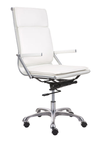 Lider Plus High Back Office Chair White by Zuo Modern | 215232