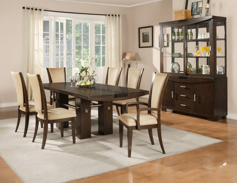 Beverly Dark Amber Extension Dining Table by Alpine Furniture | 272-21