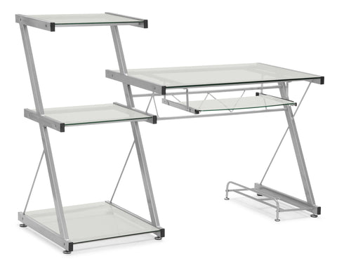 Runner Desk Tempered Frosted Glass by Zuo Modern | 277000