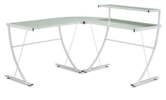 Fighter Desk Tempered Frosted Glass by Zuo Modern | 277003