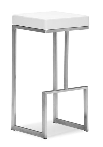 Darwen Bar Chair White by Zuo Modern | 300046