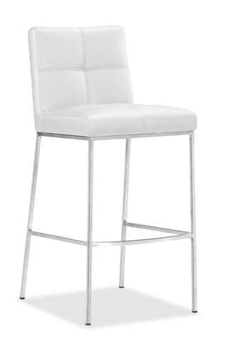 Box Bar Chair White by Zuo Modern | 300087