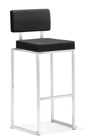 Decade Bar Chair Black by Zuo Modern | 300180