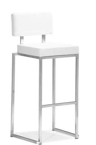 Decade Bar Chair White by Zuo Modern | 300181