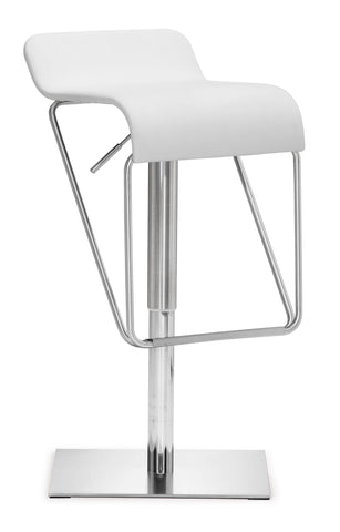 Dundy Barstool White by Zuo Modern | 300196