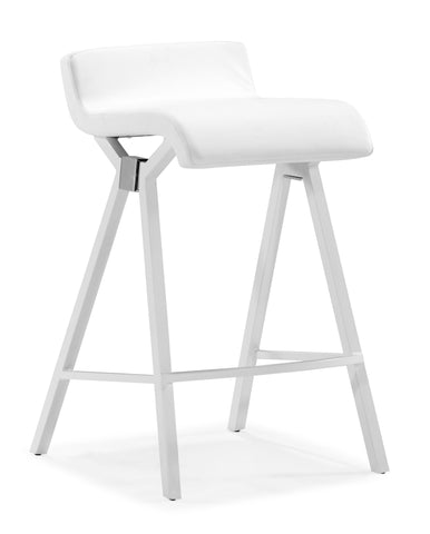 Xert Counter Chair White by Zuo Modern | 300287