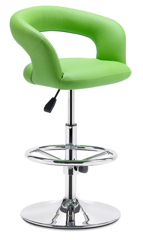 Flute Barstool Green by Zuo Modern | 301322