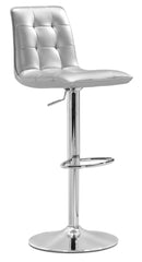 Oxygen Barstool Silver by Zuo Modern | 301353