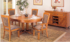 SANTA FE ROUND PED. DINING TABLE by Alpine Furniture | 317-4