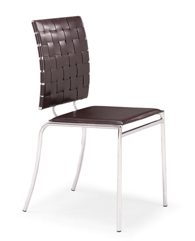 Criss Cross Dining Chair Espresso by Zuo Modern | 333010