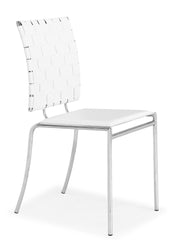Criss Cross Dining Chair White by Zuo Modern | 333011