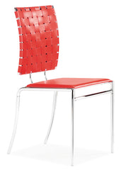 Criss Cross Dining Chair Red by Zuo Modern | 333013