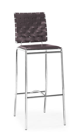 Criss Cross Bar Chair Espresso by Zuo Modern | 333070
