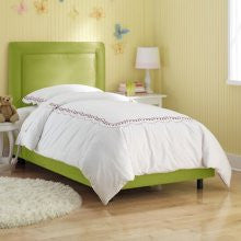 Skyline Furniture Border Micro-Suede Youth Bed in Kiwi Size: Full