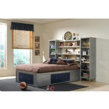 Hillsdale Furniture 1178472STGWP - Universal Storage Platform Full Bed Set w/ Bookcase & Wall Storage