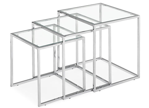 Pasos Nesting Table Tempered Glass by Zuo Modern | 401105