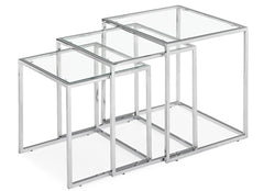 Pasos Nesting Table Tempered Glass by Zuo Modern | 401105