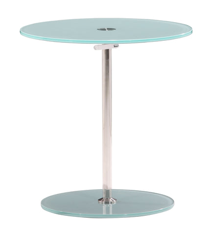 Radical Side Table Frosted Glass by Zuo Modern | 401150