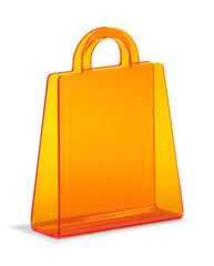 Purse Magazine Rack Transparent Orange by Zuo Modern | 401164