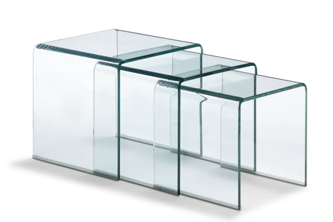 Explorer Nesting Table Tempered Glass by Zuo Modern | 404104