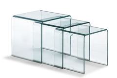 Explorer Nesting Table Tempered Glass by Zuo Modern | 404104