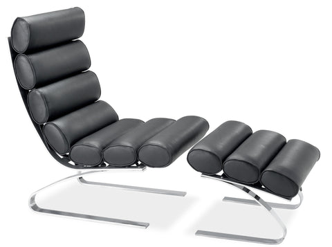 Unico Lounge & Ottoman Black by Zuo Modern | 412101