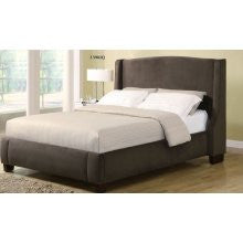Monarch Specialties I 5902Q Velvet Queen Size Bed - Chocolate Brown