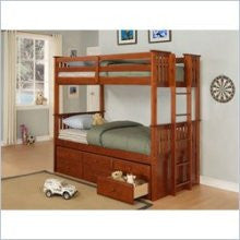 Powell Furniture Jake Bunk Bed in Burnished Pine-Twin Over Twin