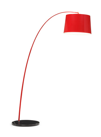 Twisty Floor Lamp Red w/ Black Base by Zuo Modern | 50063