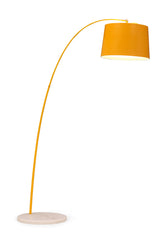 Twisty Floor Lamp Yellow w/ White Base by Zuo Modern | 50064