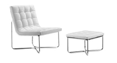 Waltz Lounge & Ottoman White by Zuo Modern | 501131